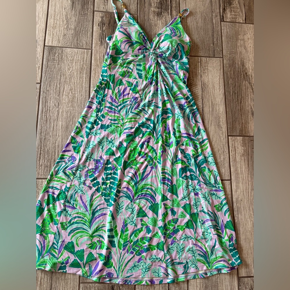 Lilly Pulitzer Green and lavendar  Patterned Dress